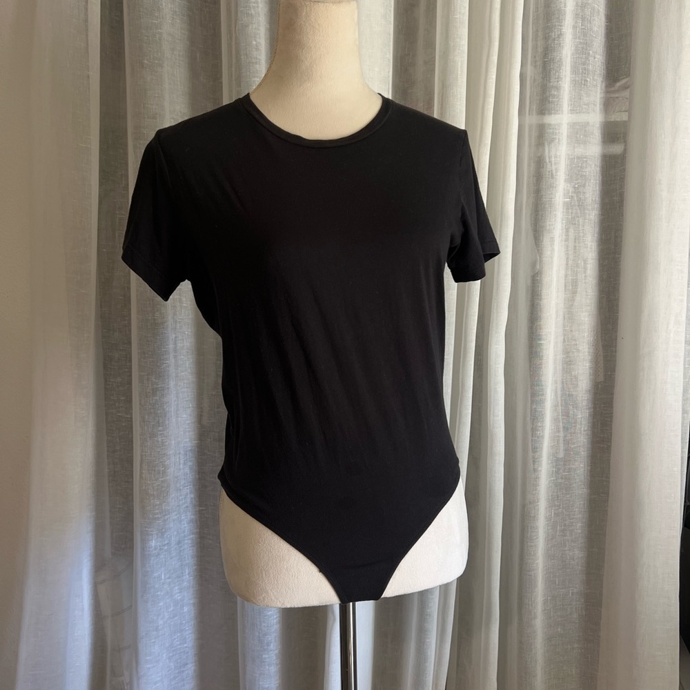 Clyque The Label  Black T Shirt Bodysuit for Women